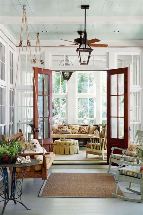Patio enclosure averages if you have cane furniture. Porch and Patio Design Inspiration - Southern Living