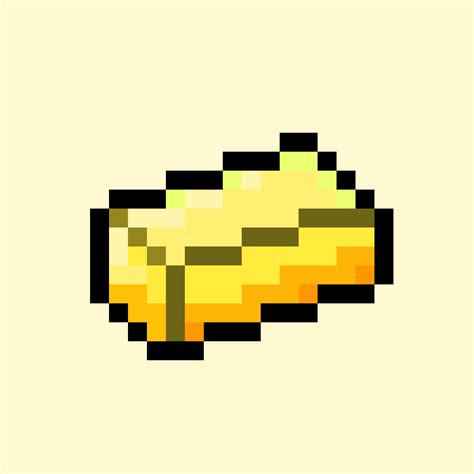 Pixilart Minecraft Gold Ingot By 24946