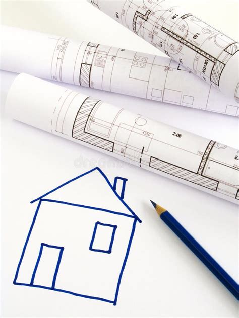 Architectural Sketch Of House Plan Stock Image Image Of Projection
