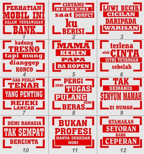 Selain itu, terungkap pula, pelaku menggunakan pelat palsu untuk kendaraannya. 35+ Trend Terbaru Stiker Truk Lucu - Aneka Stiker Keren