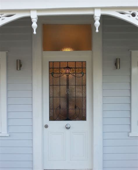 Leadlight Window For Villa Door Glassarts Design Auckland Front Doors