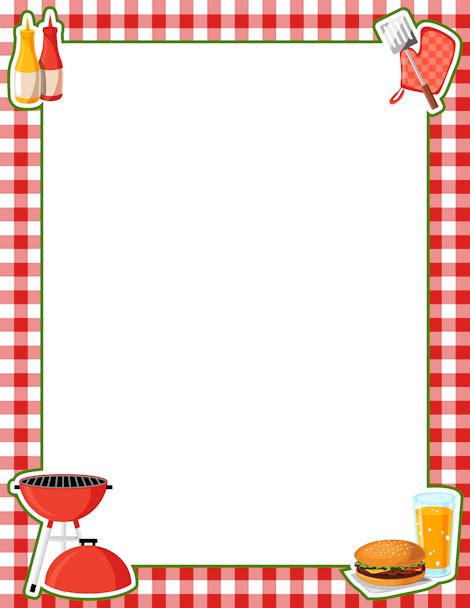 Printable Bbq Border Free   Pdf And Png Downloads At