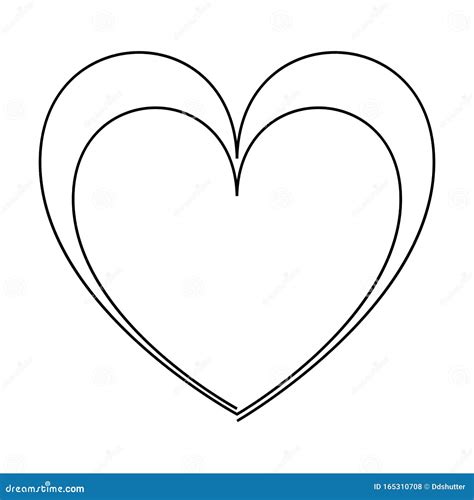 Continuous Line Drawing Of One Heart Or Two Hearts Black And White