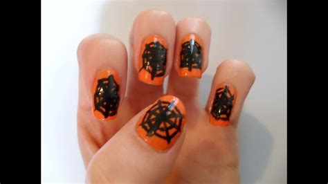 2 Halloween Spiderweb Nail Art Tutorials Youtube