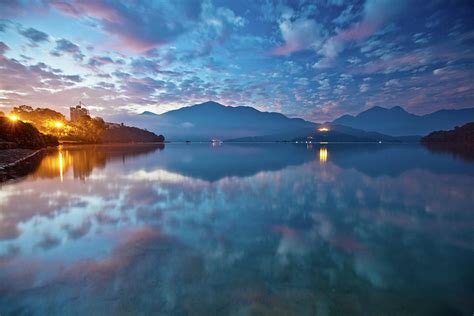Sun Moon Lake At Night In Taiwan Photograph By Higrace Photo Pixels