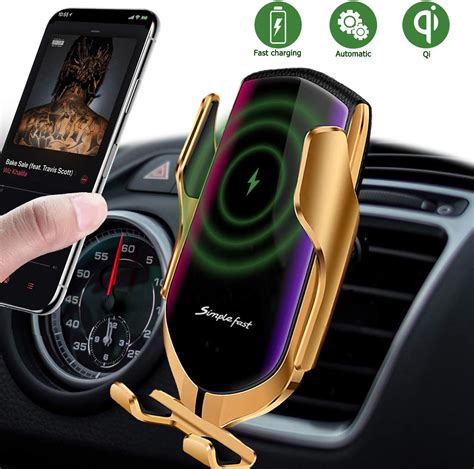 Lukkahh R2 Wireless Car Charger Mountauto Clamping Air Vent Phone