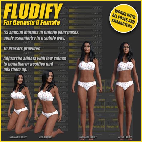 FLUDIFY For G8F DAZ 3D Poser AssetsFree