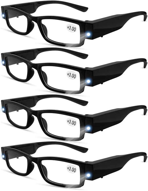 Reading Glasses Led Readers With Lights Fashion Glasses For Reading For Men And