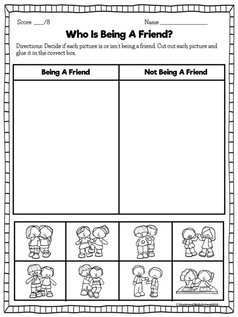 What Makes A Good Friend Worksheet