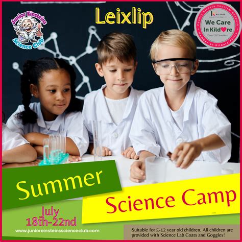 Leixlip Youth And Community Centre Summer Science Camp 18th 22nd July