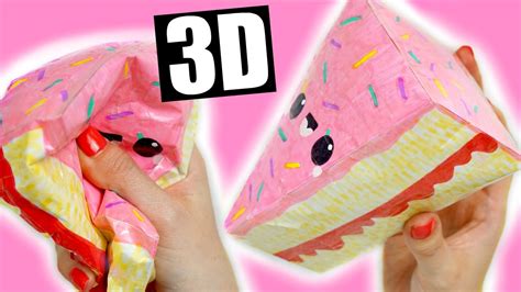 Diy 3d Paper Squishy Cake Slice Youtube