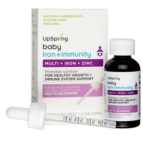 Upspring Multivitamin Plus Iron Supplement For Babies Toddlers And