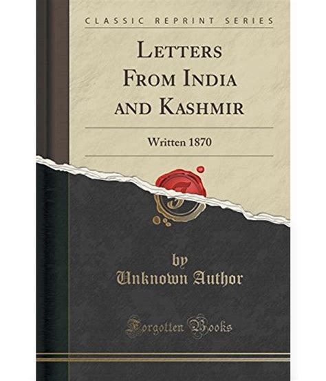 Letters From India And Kashmir Written 1870 Classic Reprint Buy