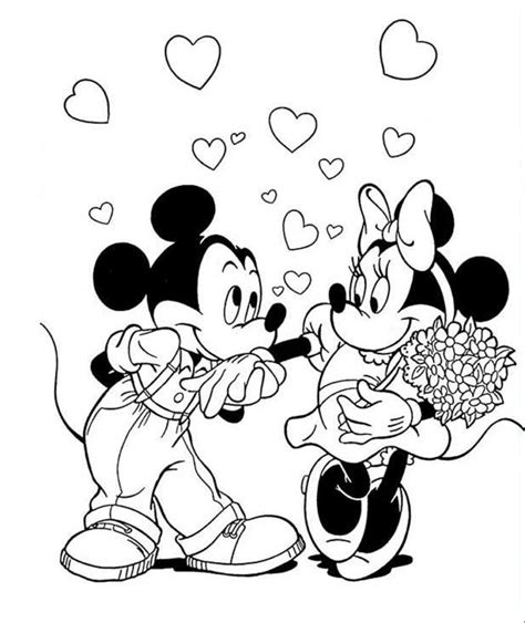 Coloriage Minnie Coloriage Minnie Et Mickey A Imprimer