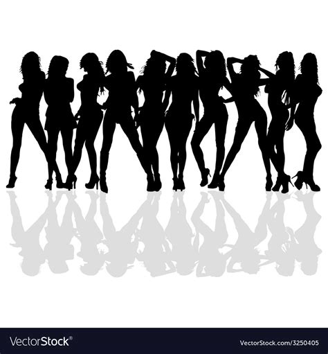 Sexy And Beauty Girl Silhouette Royalty Free Vector Image