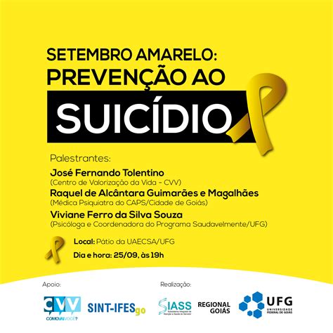 Campanha Nacional Setembro Amarelo Chega à Regional Goiás Regional