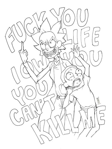 Coloring Rick And Morty Coloring Page Image Inspirations Coloring