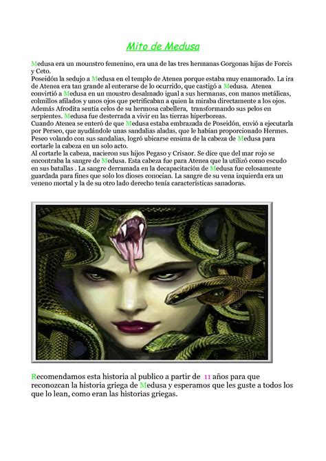 Interagieren Ehrlich Verd Nnen La Historia De Medusa Engagement Zufall