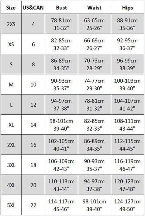 Clothing Size Chart For Women Men And Kids In Us Eu And Uk Sizes