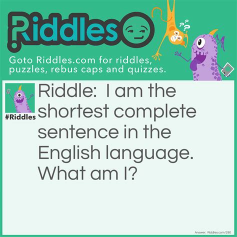 Shortest Sentence Riddle And Answer