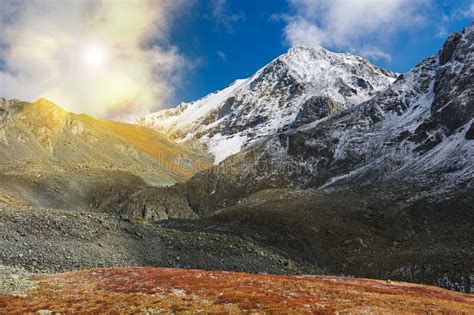 Beautiful Autumn Landscape Altai Mountains Russia Stock Photo Image