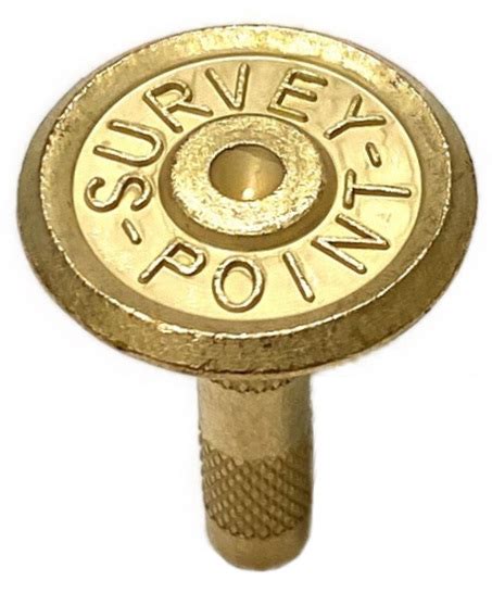 Brass Survey Bolt Survey Point With Centre Mark Length 43mm