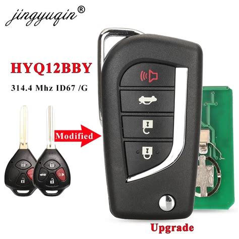 Jingyuqin Upgrade Flip HyQ12BBY Car Key Remote Fob 314 4Mhz 4D67 G