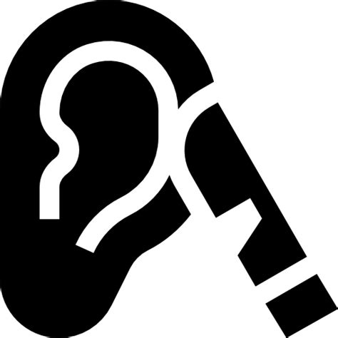 Ear Basic Straight Filled Icon