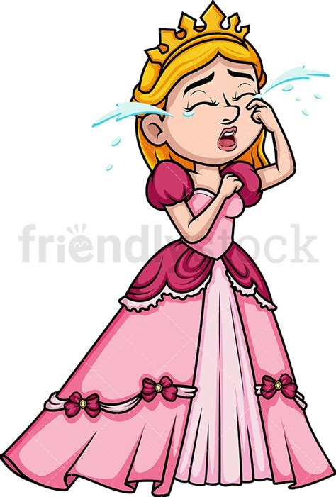 Blonde Girl Crying Clip Art