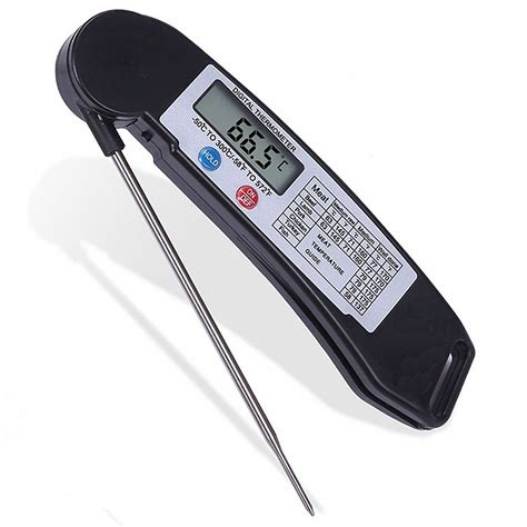 Digital Folding Probe Thermometer with Probe Instant Read Cooking Thermometer for Kitchen BBQ ...