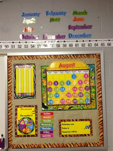 Calendar Bulletin Board Classroom Setting Classroom Displays Future