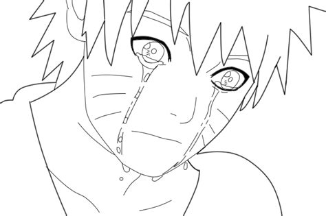 Lineart Naruto Crying By Kakashi194 On Deviantart