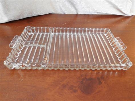 Hazel Atlas Clear Glass Orchard Crystal Snack Plates And Cups Etsy