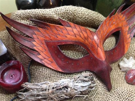 Pulled From The Ashes This Leather Phoenix Mask Burns With Smouldering