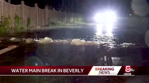 Crews Working To Clear Water Main Break In Beverly