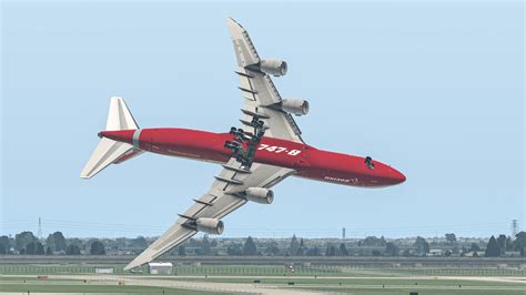 Boeing 747 Emergency Landing Upside Down X Plane 11 Youtube