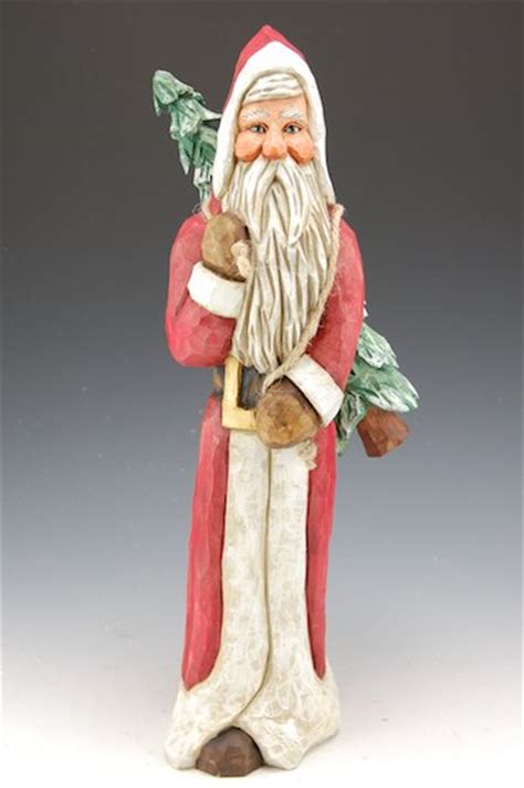 Old World Santa With Tree Santa Claus Figurines And Hand