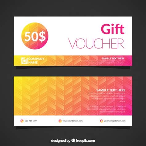 gift voucher template vector