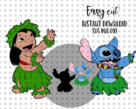 Luau Stitch Svg And Png Clip Files Lilo And Stitch Svg Etsy