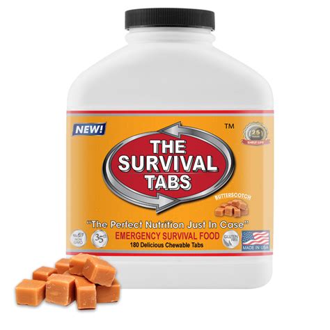Survival Tabs 15 Days Food Supply Butterscotch Emergency Food Glut