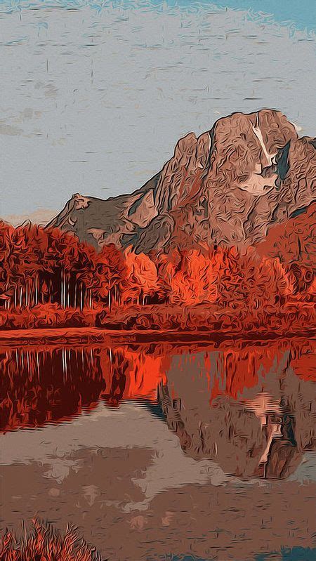 Wyoming Grand Teton National Park In Autumn Art Print By Am
