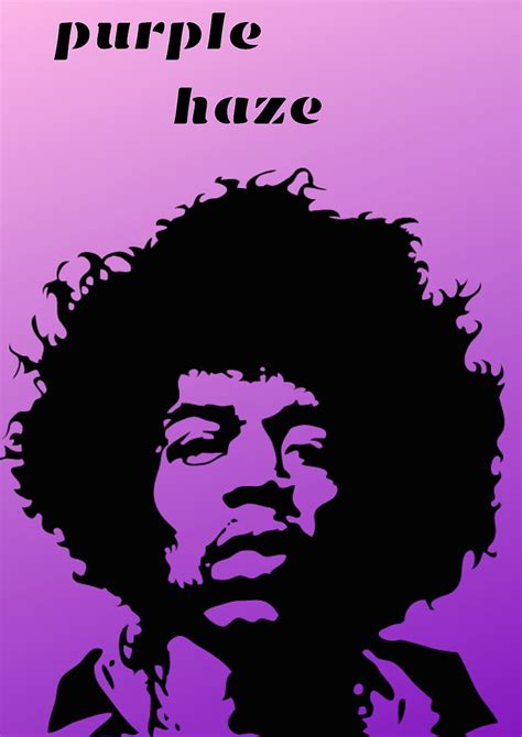 Hendrix Jimi Hendrix Woodstock Original Art Classic Rock Purple