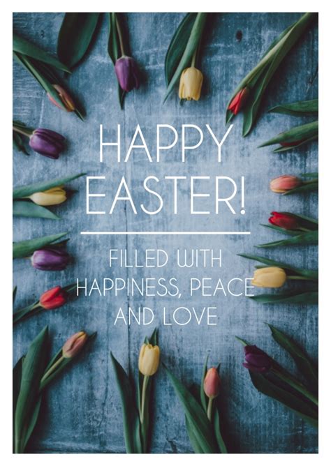 Happiness Peace And Love Happy Easter Cards 🐰🐤🎁 Send Real Postcards