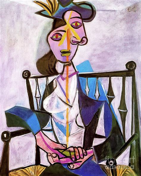 Seated Dora Maar By Pablo Picasso 1941 Painting By Pablo Picasso Pixels