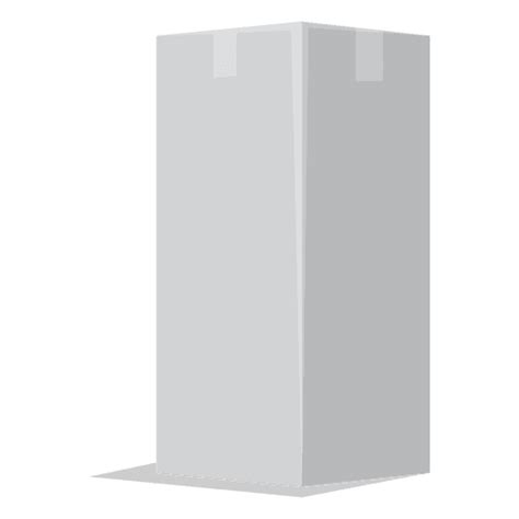 Closed rectangular white cardboard box - Transparent PNG & SVG vector file png image