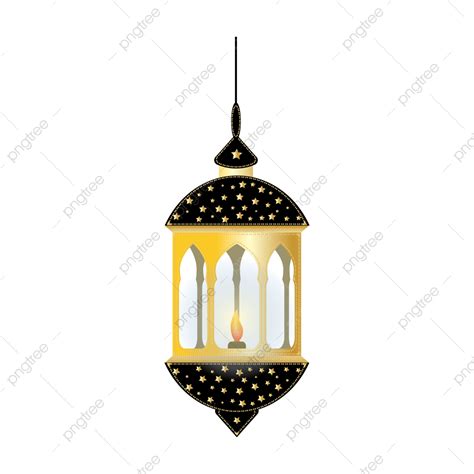 Linterna árabe Ramadán Png Lámpara Con Estrella Dorada Decorativa