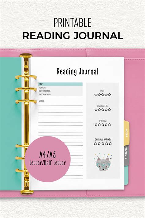 Reading Journal Template Goodnotes Free