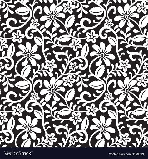 Lace floral pattern Royalty Free Vector Image - VectorStock