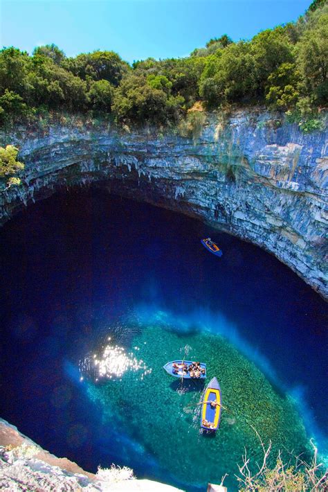 Melissani Cave Places Travel Beautiful Places Places To Travel