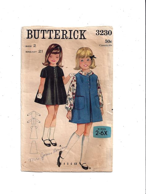 1960s Girls Pattern Sew Rebecca